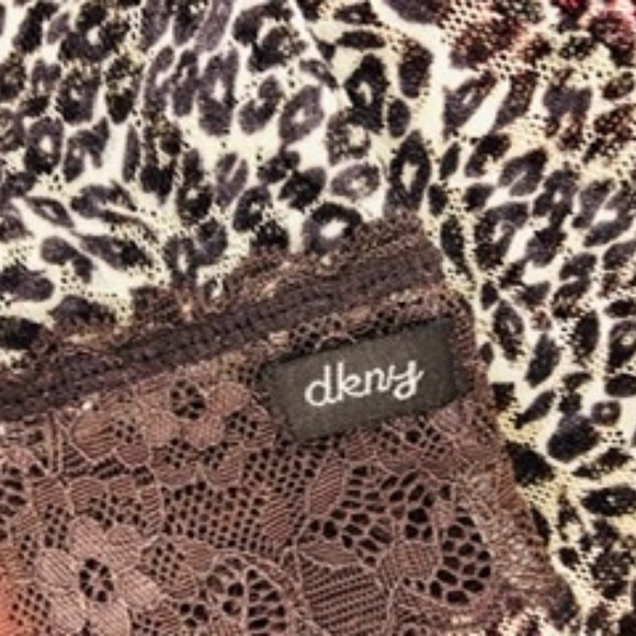 DKNY Cute Semi Sheer Animal Print Top, S, New - Picture 3 of 5